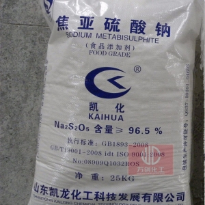 焦亞硫酸鈉，Na2S2O5，食用焦亞硫酸